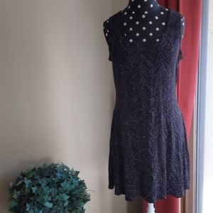 Black glittery sleeveless dress